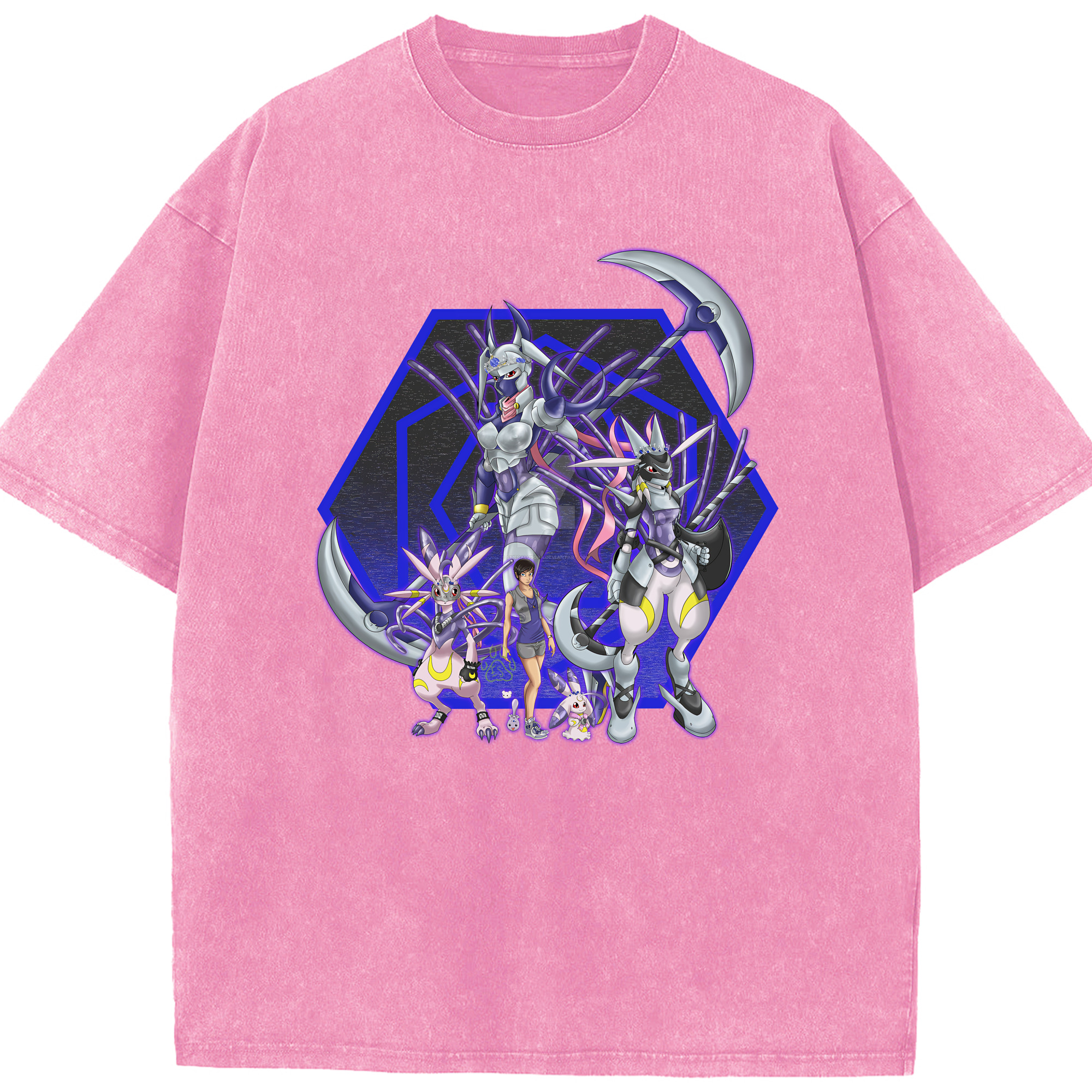 （画像用） Digimon デジタルモンスター/デジモン 綿100% ヴィンテージ風 半袖Tシャツ（フロントプリント）